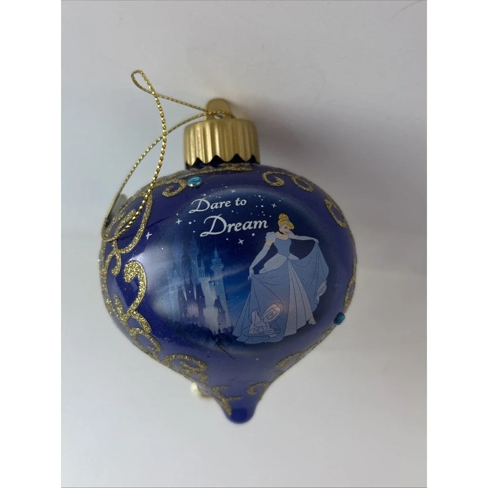 Bradford Disney DAZZLING DREAMS Glass Ornament Cinderella Replacement Works